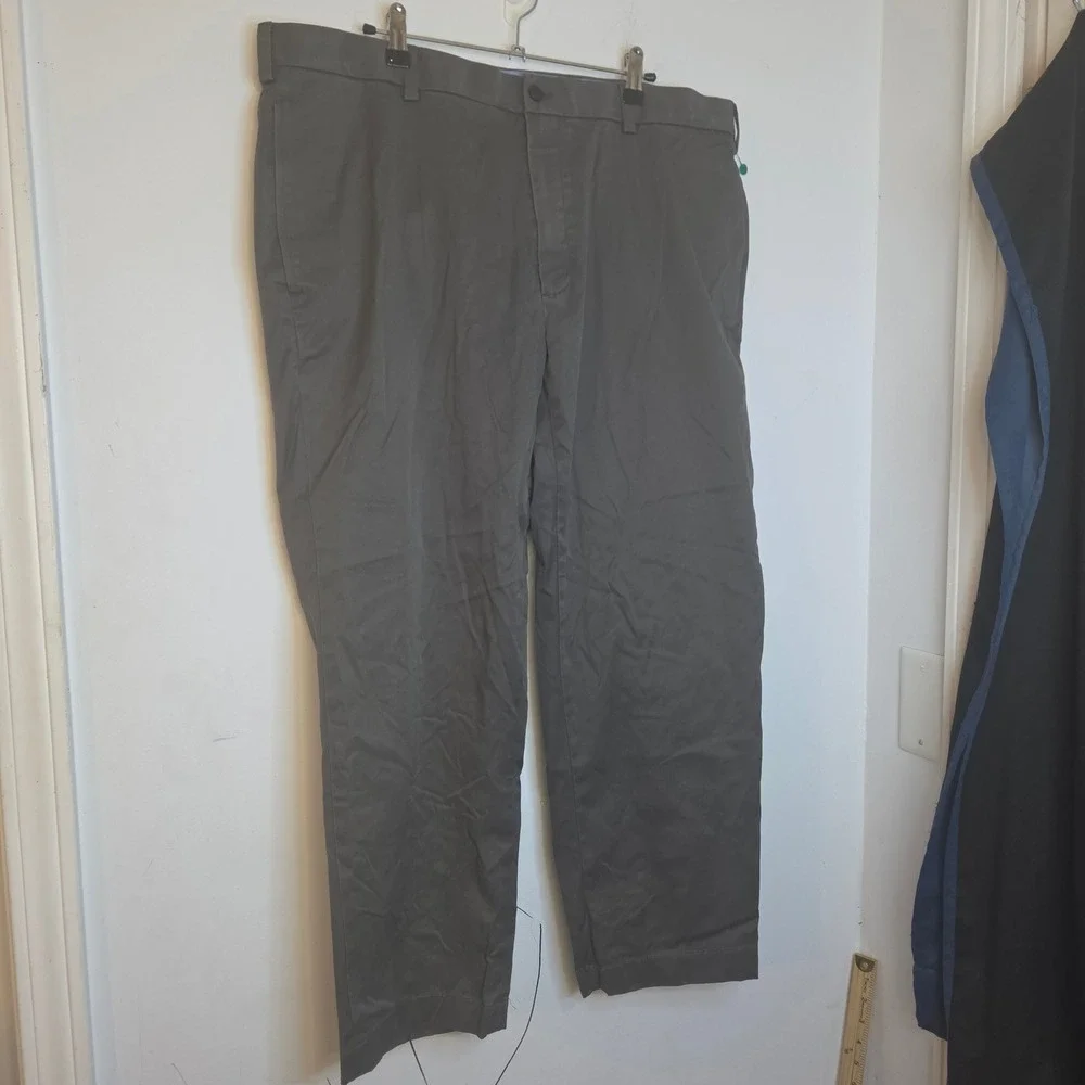 Brooks Brothers Advantage Chino Stretch Clark Fit Mens Gray Pants 38x30 (27.5)